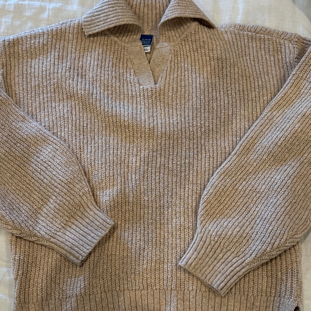 Old Navy Kids Ribbed Sweater in Tan